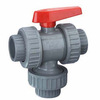 3-Way ball valve Series: TKD ABS/PTFE/EPDM Full bore L-bore Handle 63mm DN50